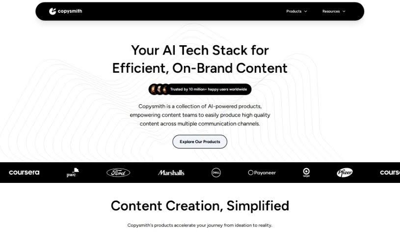 Screenshot of Copysmith