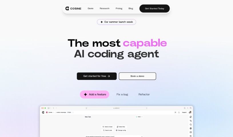 Screenshot of Cosine AI