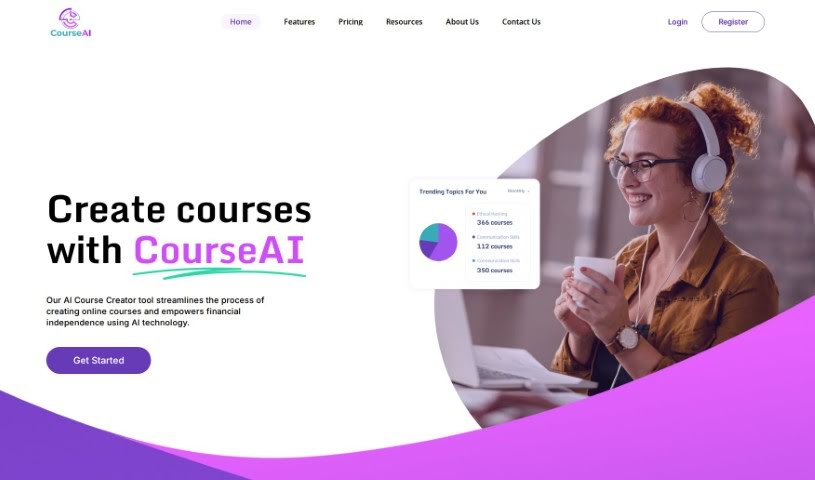Screenshot of Courseai