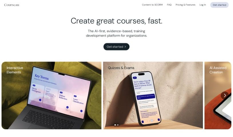 Screenshot of Courseau