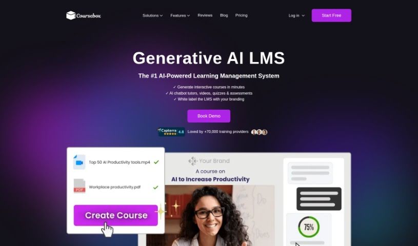 Screenshot of Coursebox AI Course