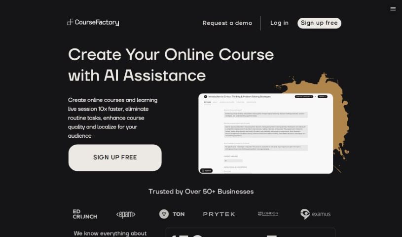 Screenshot of CourseFactory AI