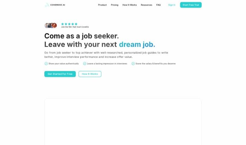 Screenshot of Coverdoc.ai
