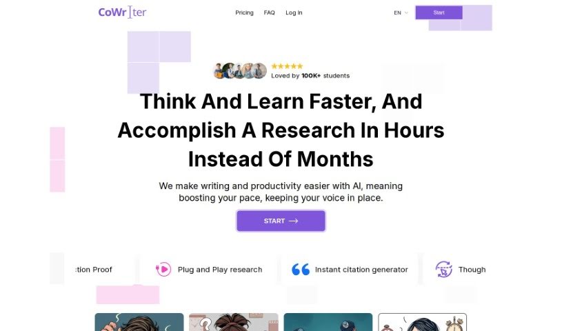 Screenshot of CoWriter AI