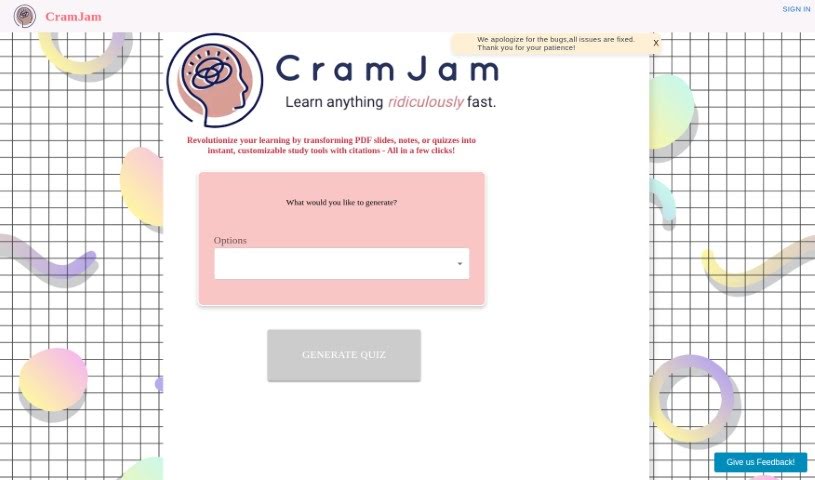 Screenshot of Cramjam