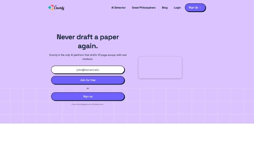 Screenshot of Cramly.ai