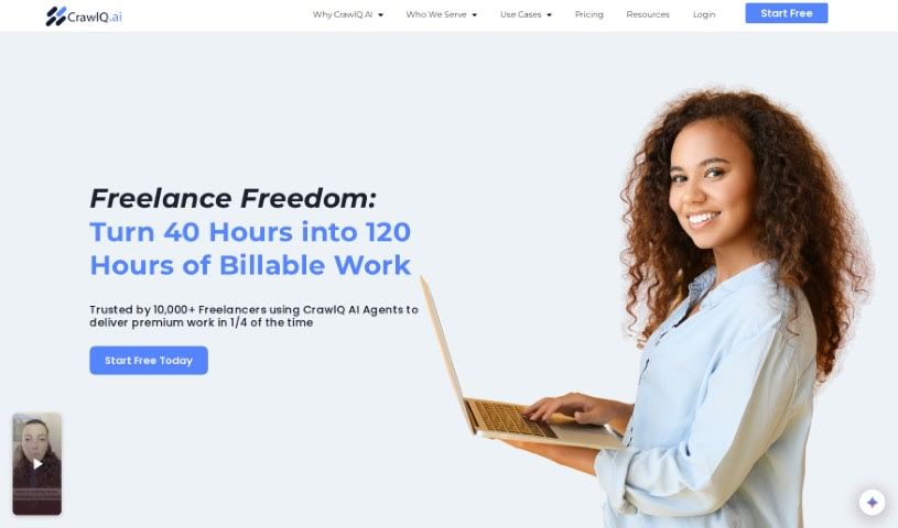 Screenshot of CrawlQ AI