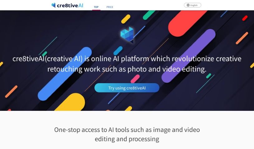 Screenshot of cre8tiveAI