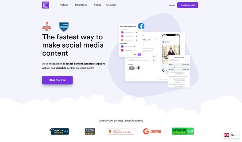 Screenshot of Creasquare