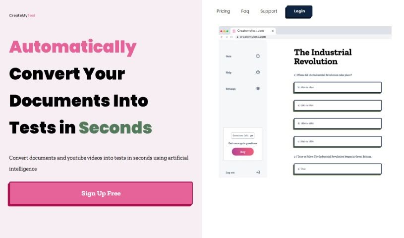 Screenshot of Createmytest