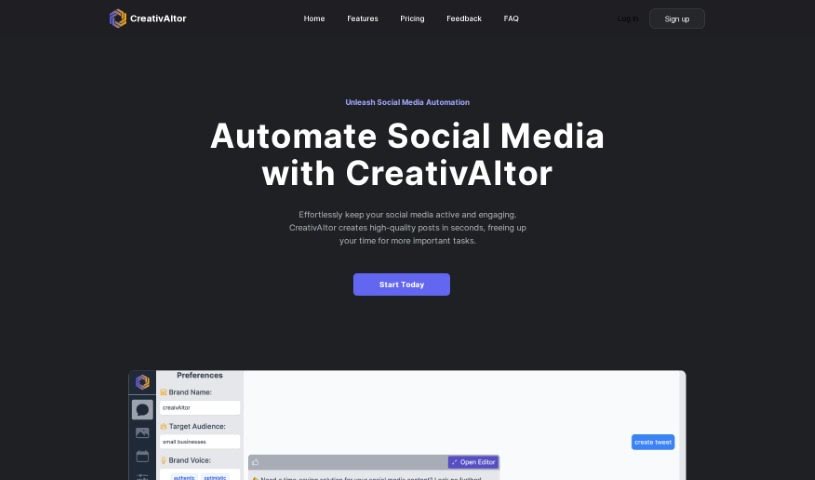 Screenshot of CreativAItor