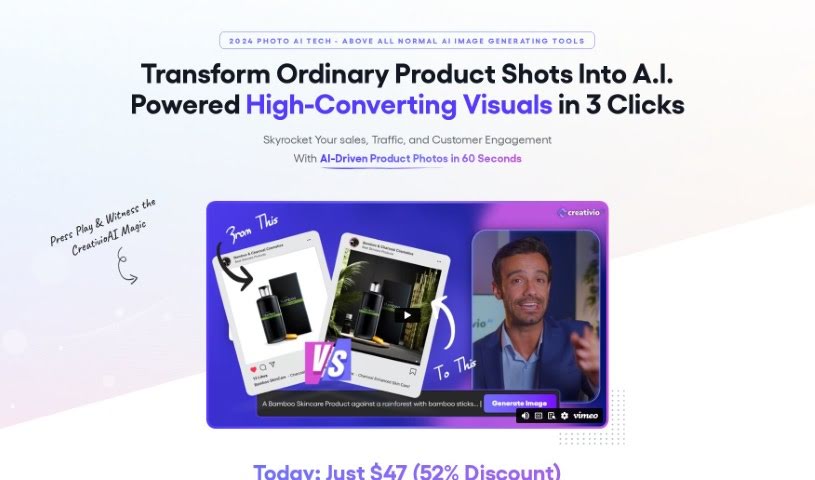 Screenshot of Creativio AI
