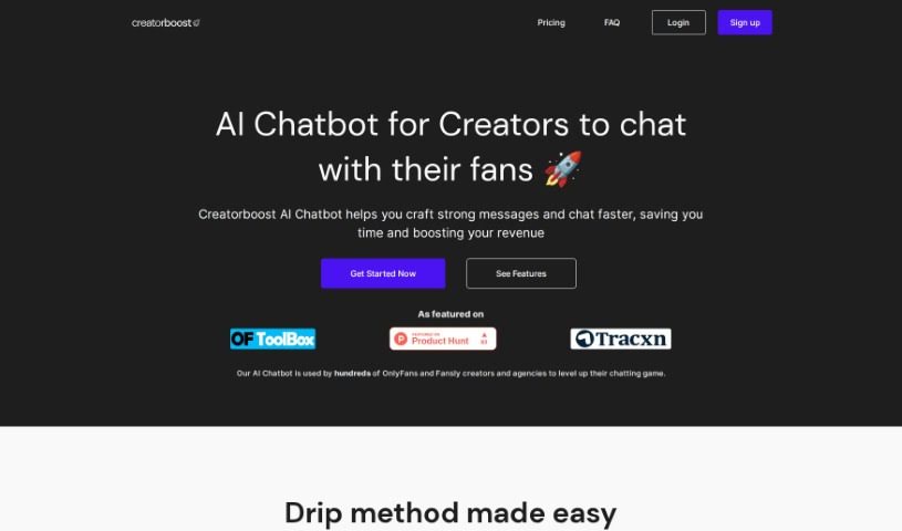 Screenshot of Creatorboost