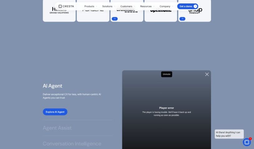 Screenshot of Cresta