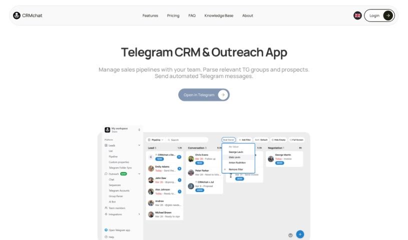 Screenshot of CRM Chat