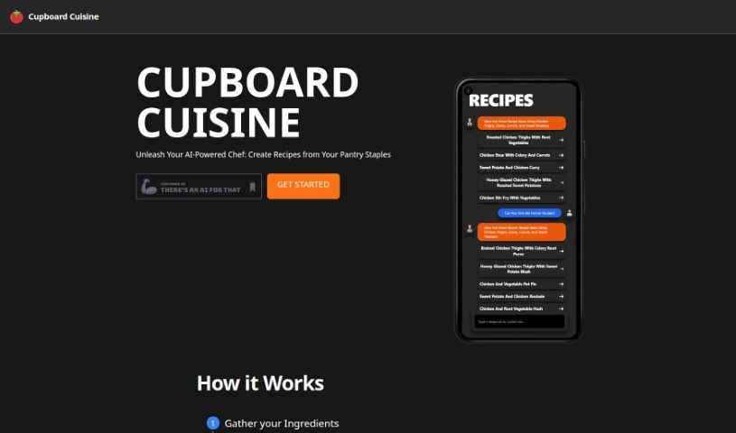 Screenshot of Cupboard Cuisine