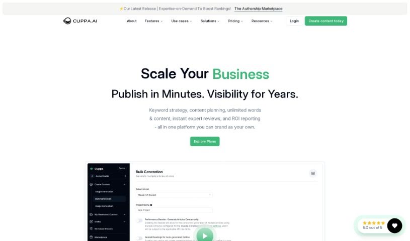 Screenshot of Cuppa.sh