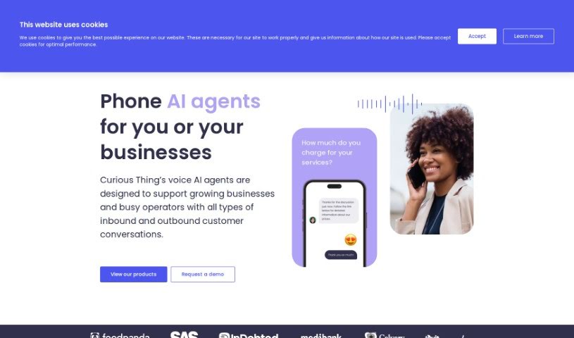 Screenshot of Curious Thing AI