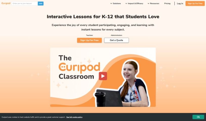 Screenshot of Curipod