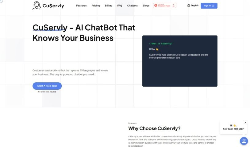 Screenshot of CuServly