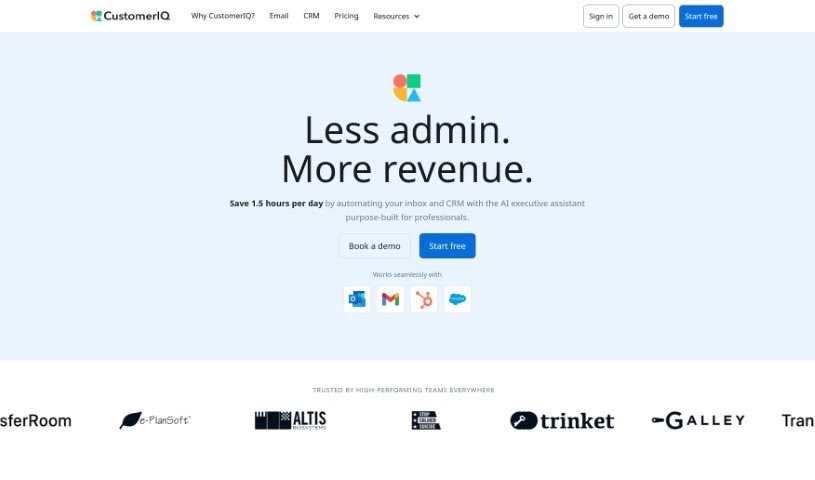 Screenshot of CustomerIQ