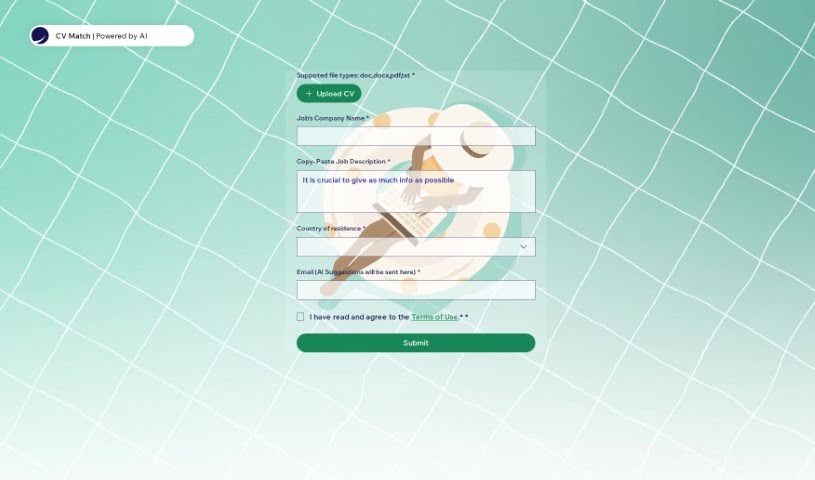 Screenshot of CV Match PRO
