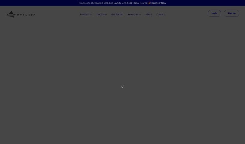 Screenshot of Cyanite.ai