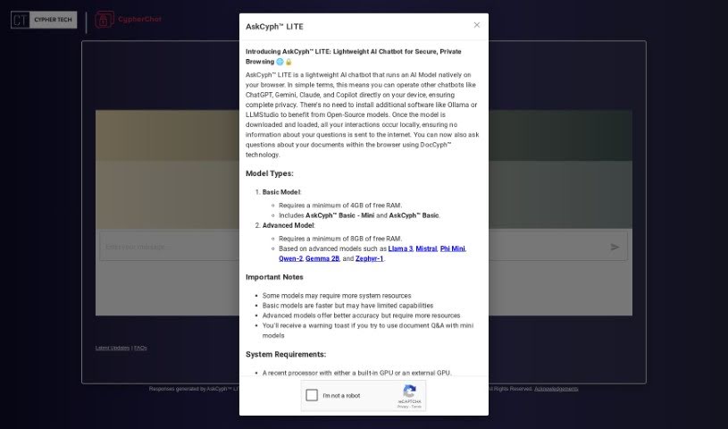 Screenshot of CypherChat