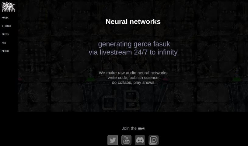 Screenshot of Dadabots