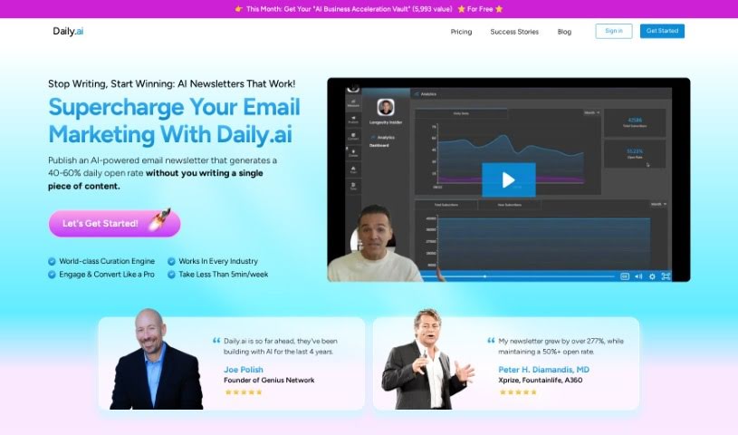 Screenshot of Daily.ai