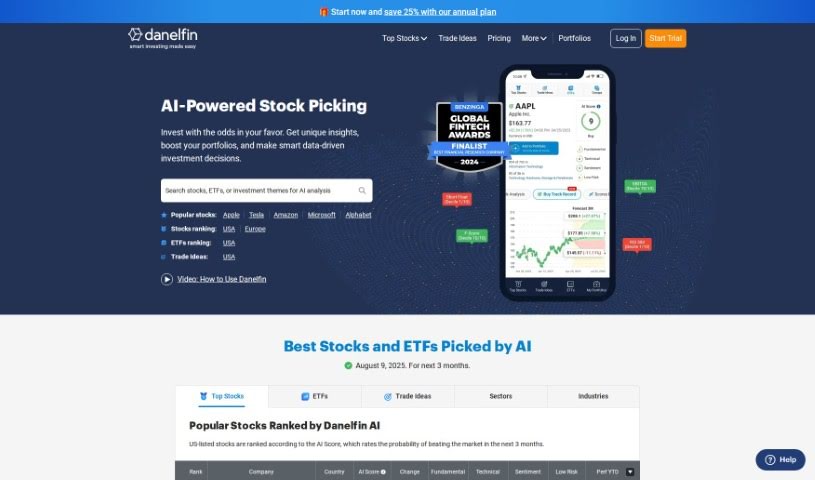 Screenshot of Danelfin