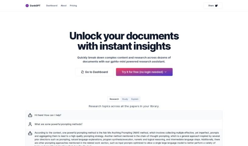 Screenshot of Dankgpt