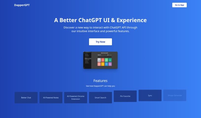 Screenshot of DapperGPT