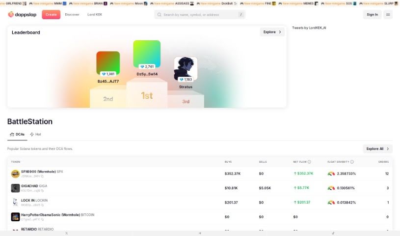 Screenshot of Dappslap