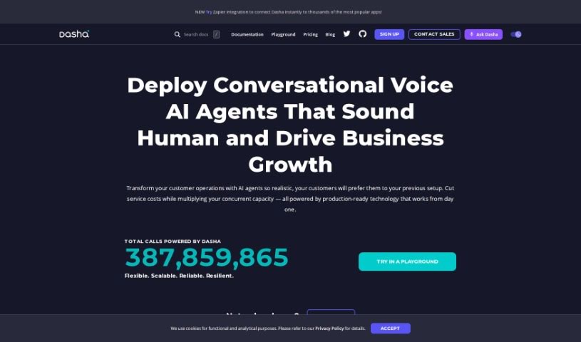 Screenshot of Dasha.ai