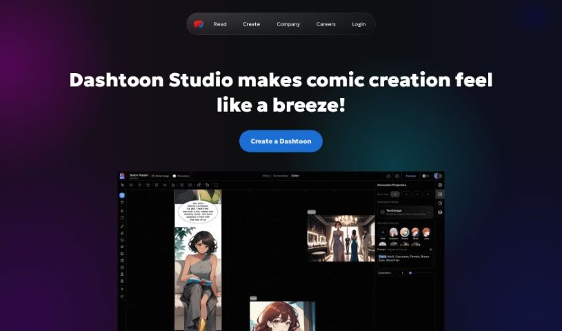 Screenshot of Dashtoon