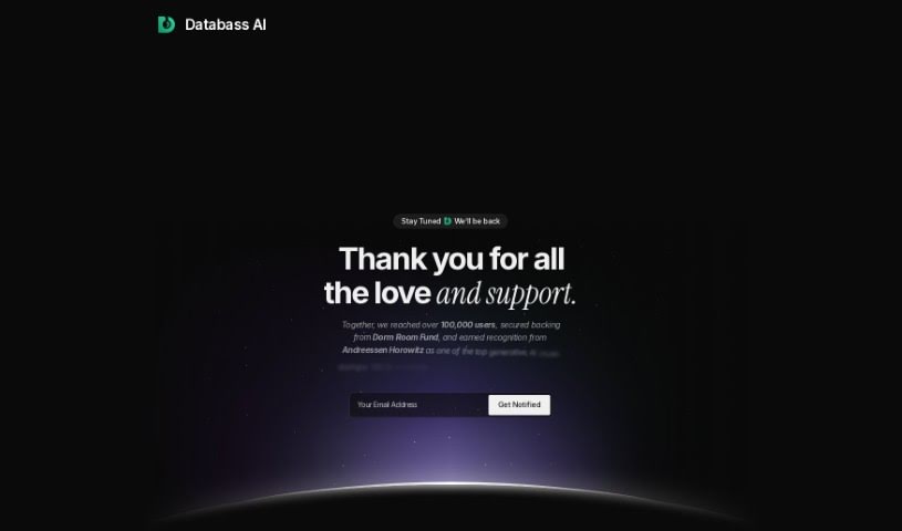 Screenshot of Databass AI
