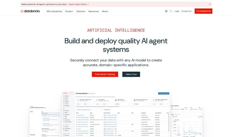 Screenshot of Databricks Mosaic AI