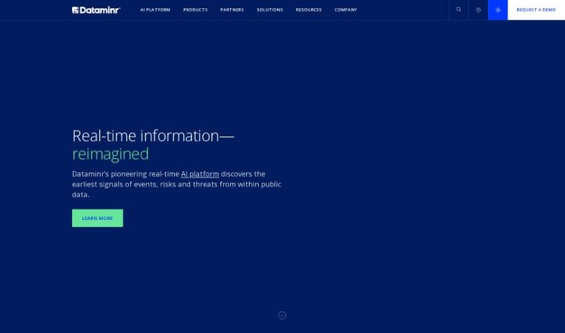 Screenshot of Dataminr