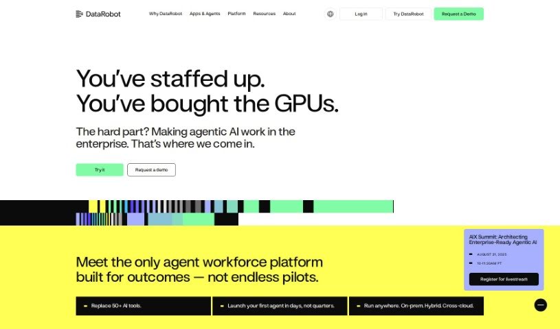 Screenshot of DataRobot