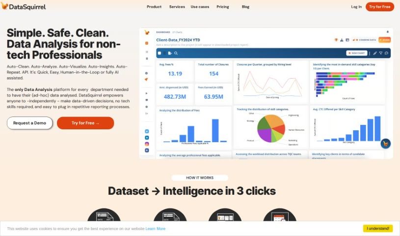 Screenshot of Datasquirrel