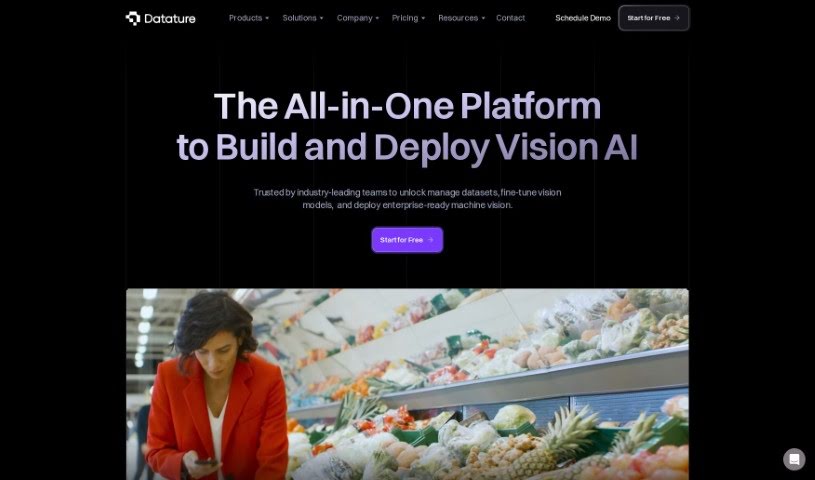 Screenshot of Datature