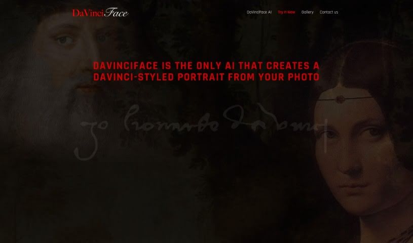Screenshot of Davinciface