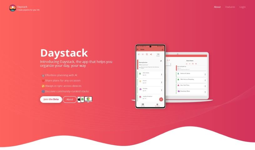 Screenshot of Daystack