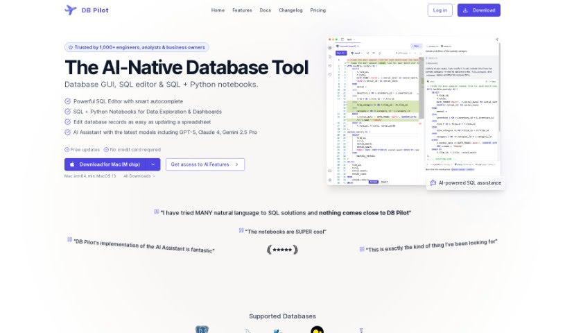 Screenshot of DB Pilot