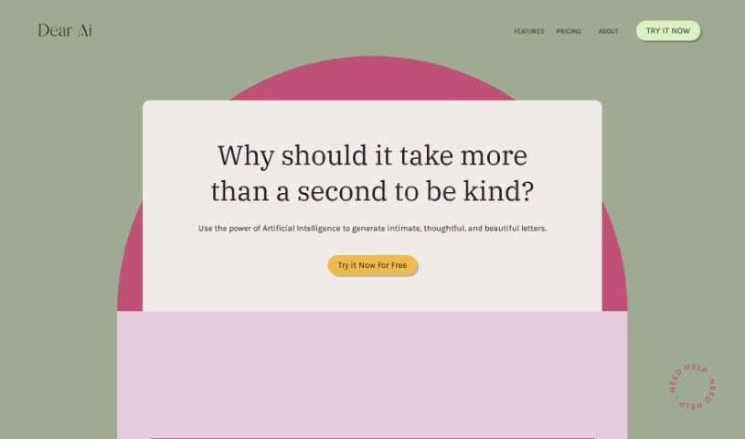 Screenshot of Dear Ai