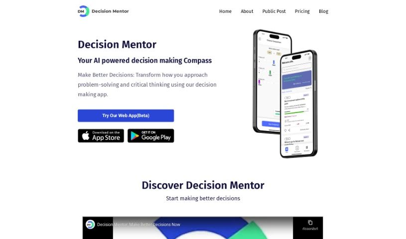 Screenshot of Decision Mentor