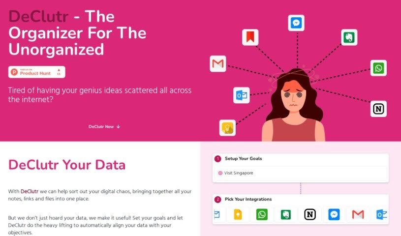 Screenshot of Declutr
