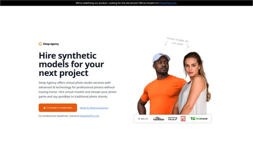 Screenshot of Deep Agency