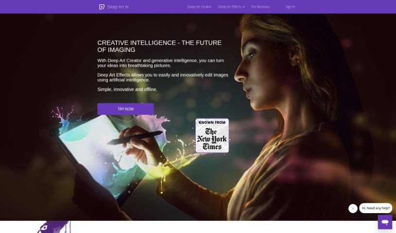 Screenshot of Deep Art Effects